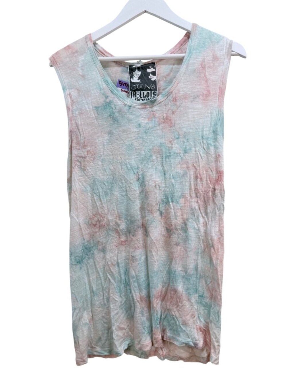 Ombre Hand Dyed Drapey Pastel Young Fabulous & Broke Tank Medium NWT